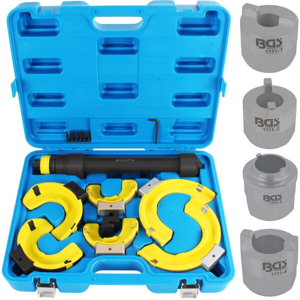 TECPO Federspanner-Satz mit 3 Backenpaaren + BGS Federbein-Einsatz-Satz, 4-tlg.