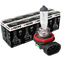 10x TECPO Glühbirne H11 12V 55W