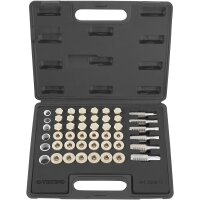 TECPO Reparatursatz für Öl-Ablass-Gewinde, 114-teilig + Dichtmasse, 70 ml