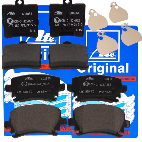 ATE Bremsbelag-Satz Mercedes Benz, vorne und hinten