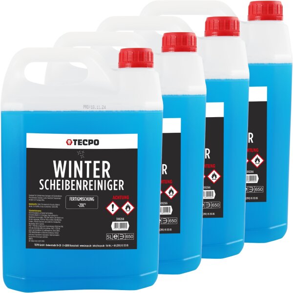 TECPO Winter Scheibenreiniger -20°C Fertigmischung, 4x5 Liter