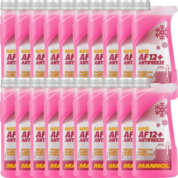 20x MANNOL Longlife Kühlerfrostschutz AF12+, 1L