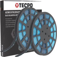 TECPO Klebegewichte Black Auswucht Gewichte, 2400x5g