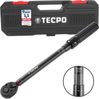 2x TECPO Drehmomentschlüssel, "Werkstatt-Profi", 1/4 Antrieb, 5-25 Nm + 10-50 Nm