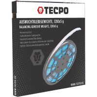 TECPO Auswucht Klebegewichte 1200x5g in Rolle + Schaber