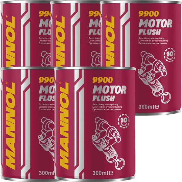 5x MANNOL Motor Flush Oiladditiv 300mL