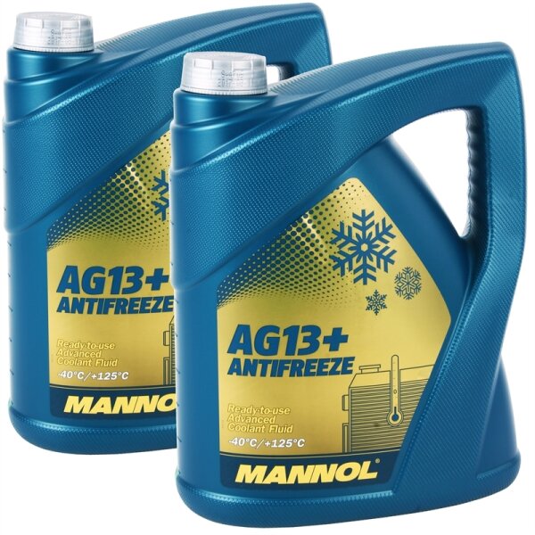 2x5 Liter Mannol Advanced Kühlerfrostschutz AG13+ -40°C
