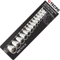 TECPO Vielzahn Steckschlüssel Satz 1/4 Zoll + TECPO Außen Torx Stecknüsse Satz