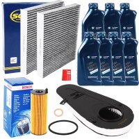 Inspektionspaket Filterset + 7L OE BMW Motoröl 5w30