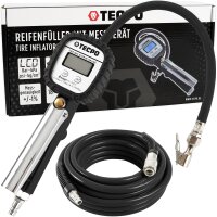 TECPO Digital Reifenfüllpistole + Druckluftschlauch 10m
