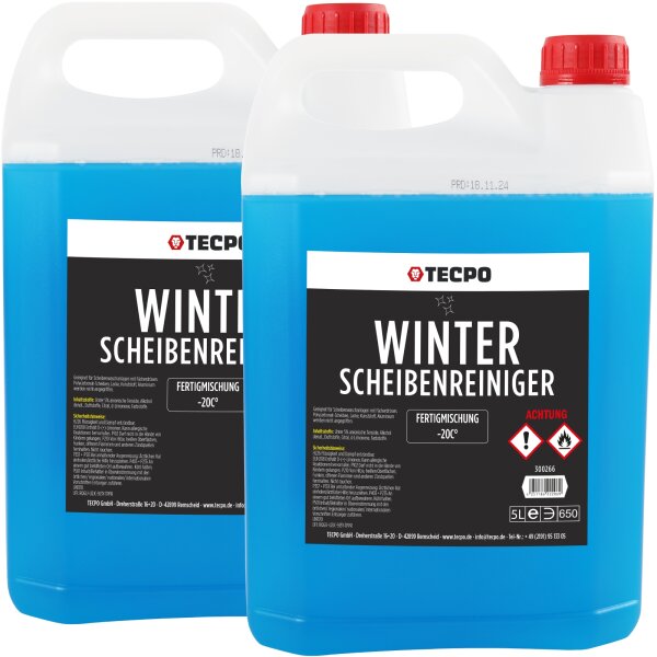 TECPO Winter Scheibenreiniger -20°C Fertigmischung, 2x5 Liter