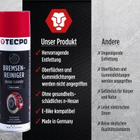 TECPO Bremsen-Servicepaste Schmierfett Bremsenpaste 400 ml + Bremsenreiniger Universal Reiniger, 500 ml