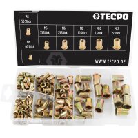 2x TECPO Nietmuttern Sortiment M3-M12, 190-teilig