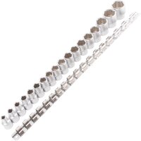 TECPO Anti-Rutsch- Steckschlüssel-Satz, 1/2", 8-32 mm, 18-tlg.