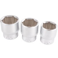 TECPO Anti-Rutsch- Steckschlüssel-Satz, 1/2", 8-32 mm, 18-tlg.