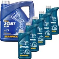 MANNOL 2-Takt Plus 4 Liter + 5x 1L Kettenöl