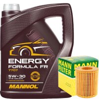 MANN-FILTER Ölfilter + MANNOL Enery Formula FR 5W-30, 5L