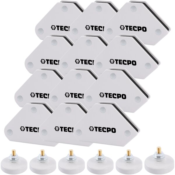 12x TECPO Magnet Schweißwinkel 4 kg 9 lbs + Masseklemmen