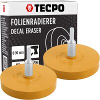 2x TECPO Folienradierer Etiketten Klebereste Aufkleber...