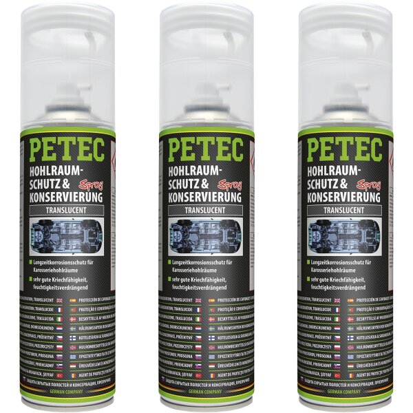 3x PETEC Hohlraumschutz & Konservierung, 500 ml
