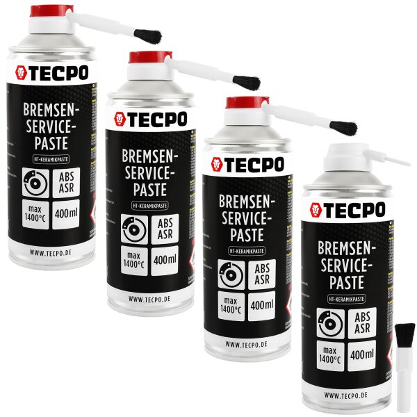 TECPO Bremsen-Servicepaste Schmierfett Bremsenpaste 4x400 ml
