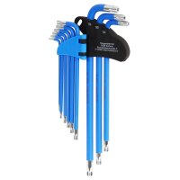 BGS Winkelschlüssel-Satz | T-Profil (für Torx) / T-Profil (für Torx) mit Bohrung T10 - T50 | 9-tlg.
