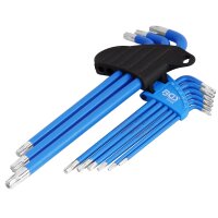 BGS Winkelschlüssel-Satz | T-Profil (für Torx) / T-Profil (für Torx) mit Bohrung T10 - T50 | 9-tlg.