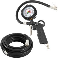 TECPO Druckluft Reifenfüllpistole 0-12 Bar + 10m...