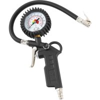 TECPO Druckluft Reifenfüllpistole 0-12 Bar + 10m Druckluftschlauch