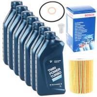 Bosch Ölfilter Satz + 7L OE BMW Motoröl 5W30