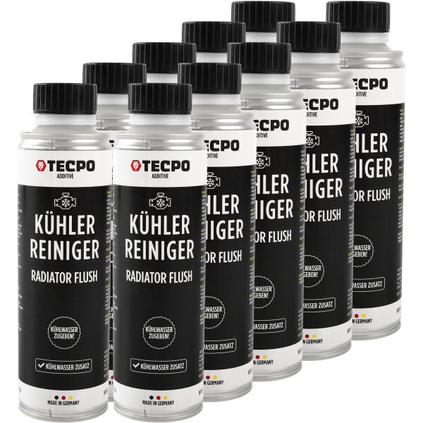 10x TECPO Kühlerreiniger Kühlwasser Zusatz Kühlsystem Reiniger, 300 ml