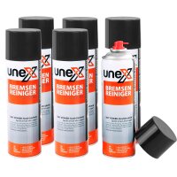 6x UNEX Bremsenreiniger 500 mL mit Power-Strahltechnik