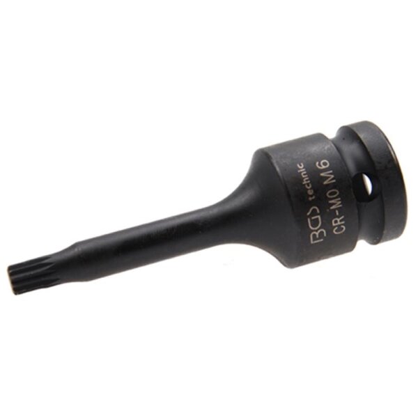 BGS Kraft-Bit-Einsatz | Antrieb Innenvierkant 12,5mm (1/2") | Innenvielzahn (für XZN) M6