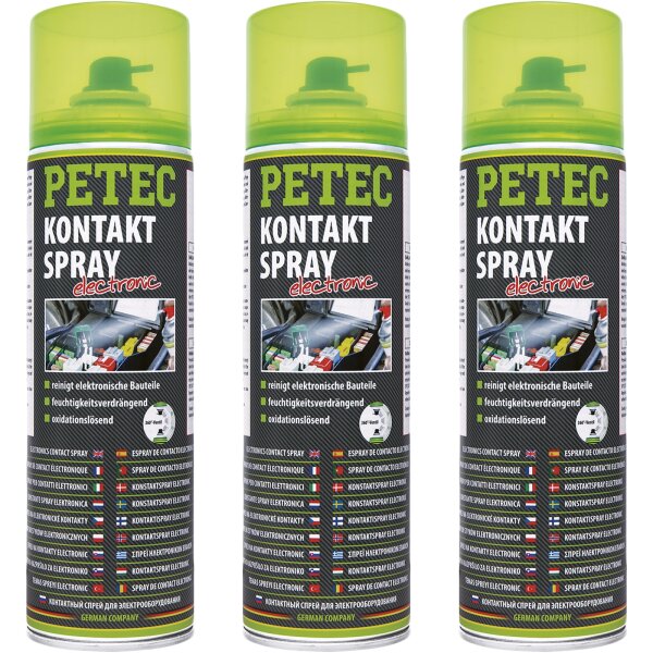 3x PETEC Kontaktspray, 500 ml