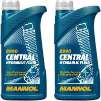 2x MANNOL Zentral Hydrauliköl Servoöl, 1L