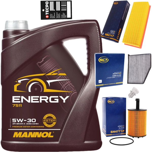 Inspektionspaket Set Filter Set + MANNOL Energy 5W-30, 5 L