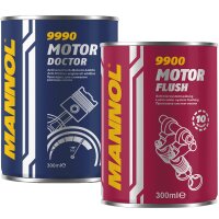 MANNOL Motor Doktor, 300 ml + Motor Flush, 300ml