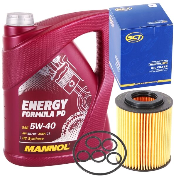 Filter, Ölfilter + Mannol 5W-40 Energy Formula PD, 5L