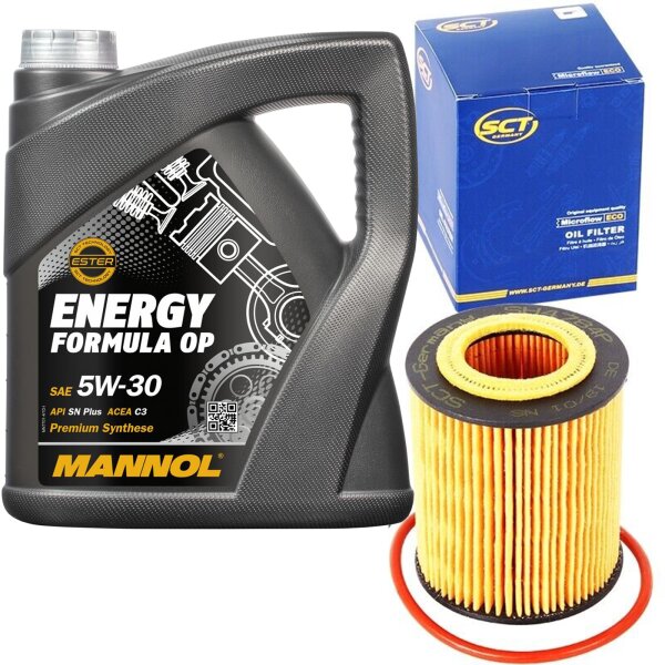 SCT Ölfilter + Mannol 5W-30 7701 O.E.M. 4 Liter