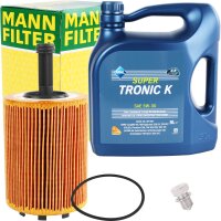 MANN-FILTER Ölfilter + Aral Super Tronic 5W-30 5L