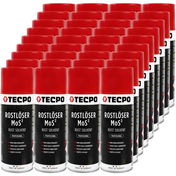 36x TECPO Rostlöser MoS² Rostschutz Kriechöl Korrosionsschutz Multifunktionsöl 400ml