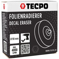 10x TECPO Folienradierer Etiketten Klebereste Aufkleber Entferner Ø 90 mm