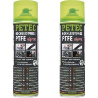 2x PETEC Hochleistungs- PTFE- Spray 500 ml