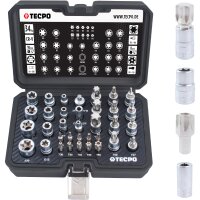 TECPO Steckschlüssel Satz T-Profil + 3/8 Ratsche