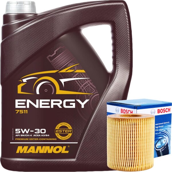 Bosch Ölfilter P9249 + 5 Liter Motoröl 5w-30 Energy Combi LL