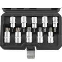 BGS Außen Torx Nüsse E10-E24 + Innen Vielzahn Bits M4-M18, 1/2 Zoll, 19-teilig