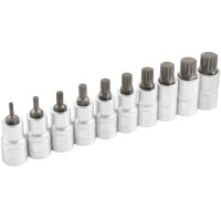 BGS Außen Torx Nüsse E10-E24 + Innen Vielzahn Bits M4-M18, 1/2 Zoll, 19-teilig