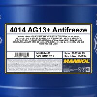 MANNOL Kühlerfrostschutz Gelb AG13+ 20L