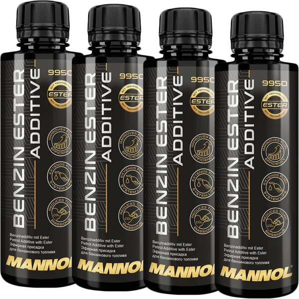 4x MANNOL Benzin Ester Additive, 250 ml