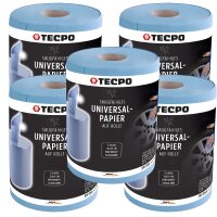 TECPO Putzrolle blau 2-lagig, 23x30 cm, MINI-300, 5x